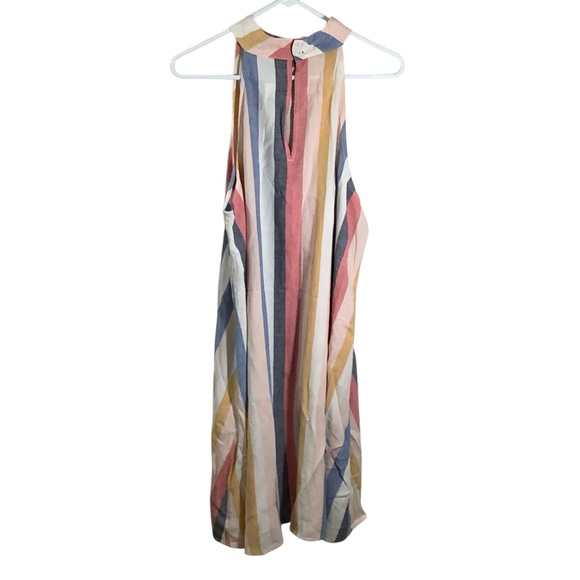 Cloth & Stone Naomi Halter Dress Multicolor Striped Tunic - Picture 4 of 9